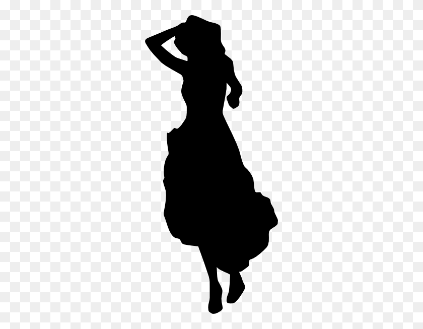 264x593 Black Dress Clipart Woman Dress - Black Woman Clipart