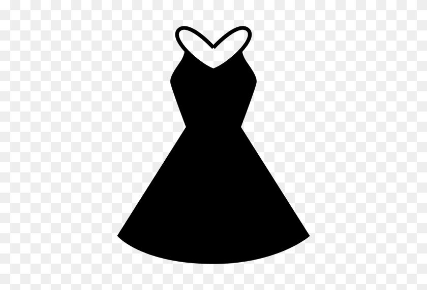 512x512 Черное Платье Одежда - Платье Png