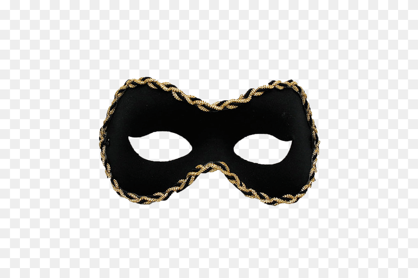 500x500 Negro Elegante Clásico De La Moda De La Máscara De La Mascarada Express - Mascarada Png