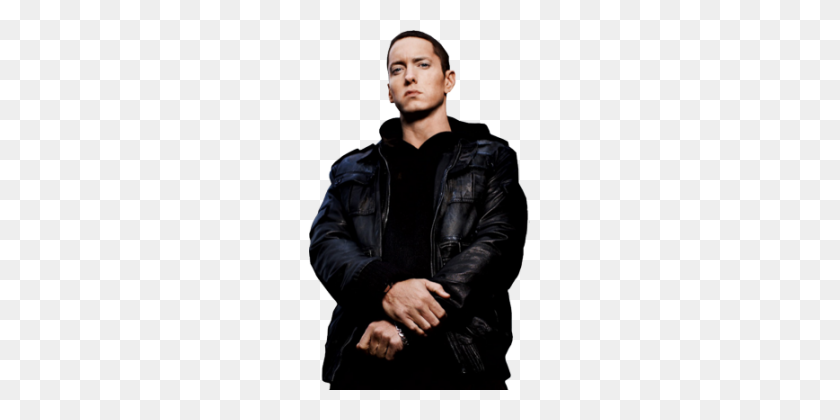 221x360 Black Eminem In Jacket - Eminem PNG