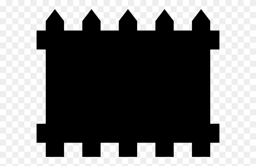 600x487 Black Fence Cliparts - White Picket Fence Clipart