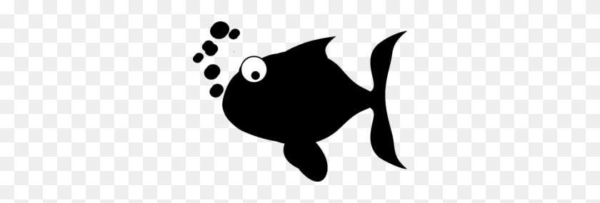 300x225 Черная Рыба Картинки - Рыба Клипарт Черный И Белый Бесплатно