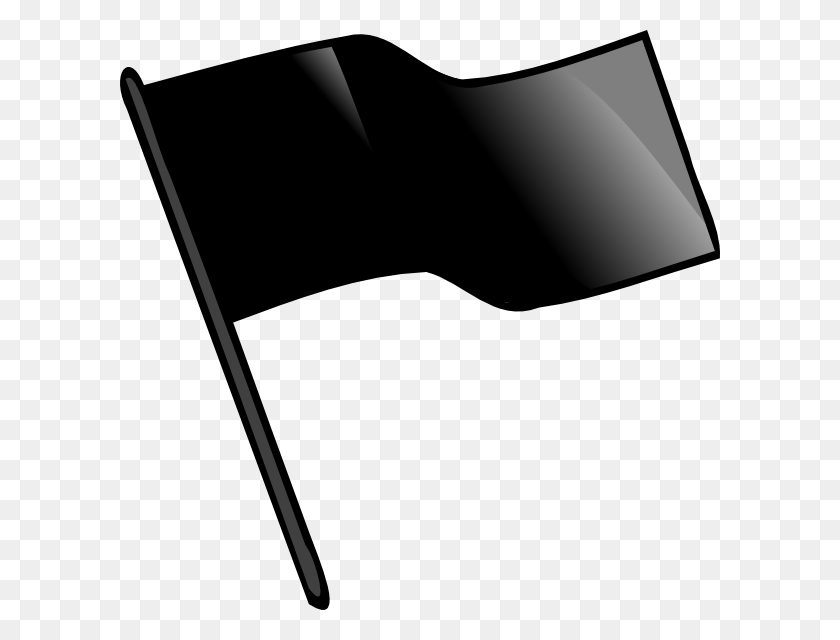 600x580 Black Flag Clip Art - Black Flag PNG