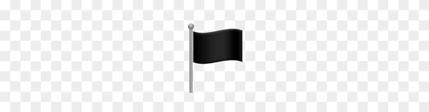160x160 Black Flag Emoji On Apple Ios - Black Flag PNG