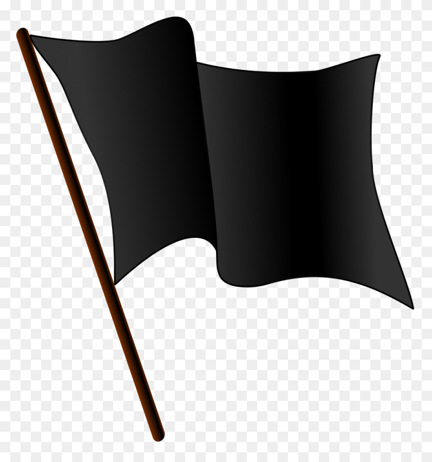 1000x1076 Развевающийся Черный Флаг - Белый Флаг Png