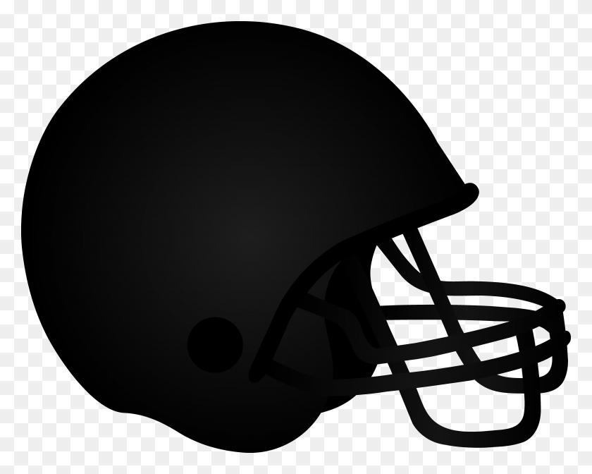 7362x5777 Black Football Helmet - Plasma Clipart
