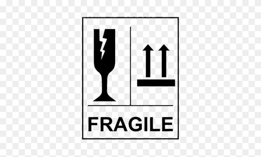 325x445 Black Fragile Sign Transparent Png - Fragile Clipart