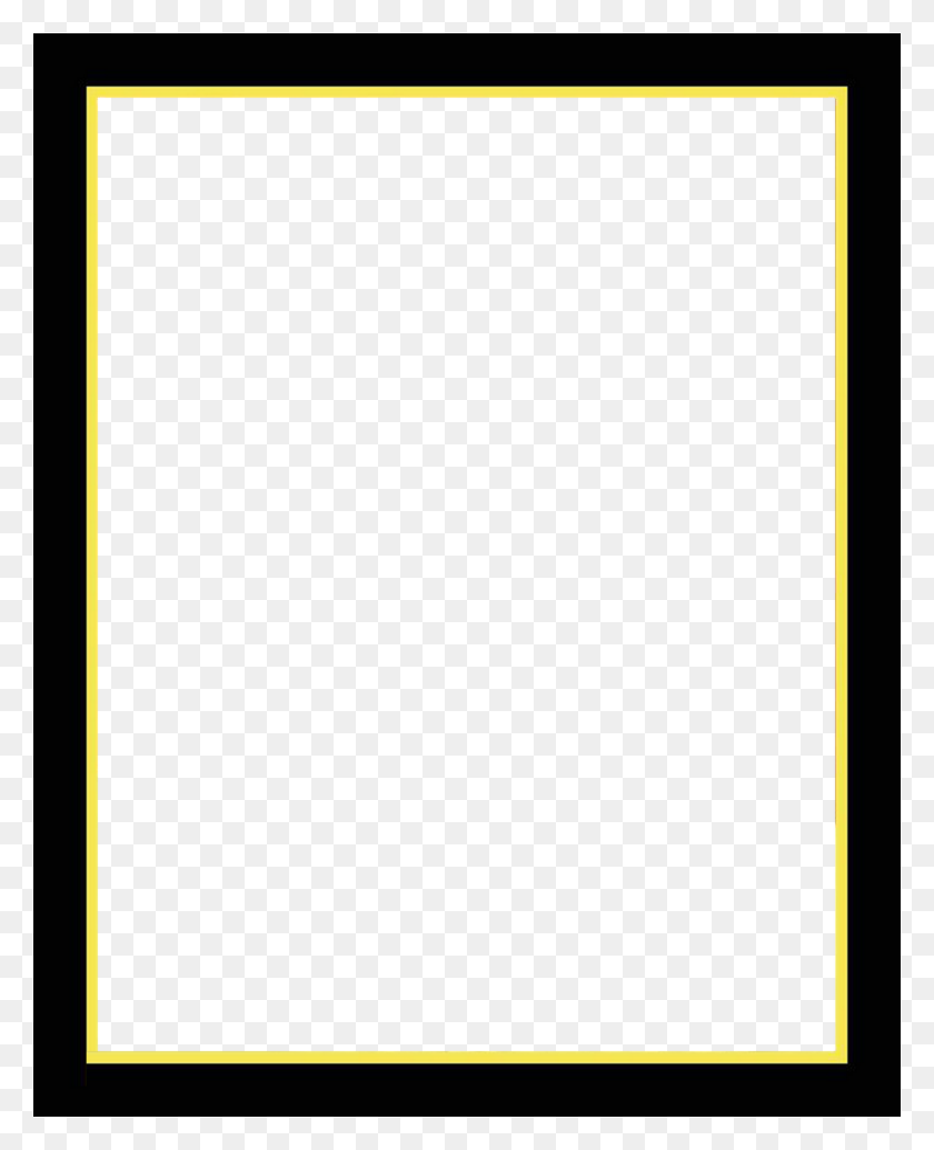1280x1600 Black Frame With Yellow Gold Border Chonzskypedia - Yellow Border PNG