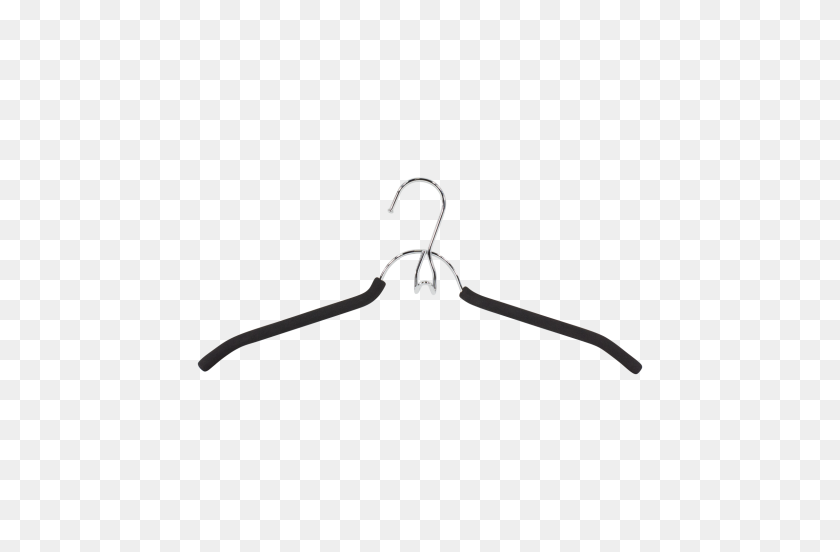 492x492 Black Friction Blouse Hangers - Coat Hanger Clipart