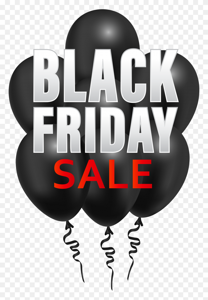 5419x8000 Black Friday Baloons Png Clip - Friday Clipart
