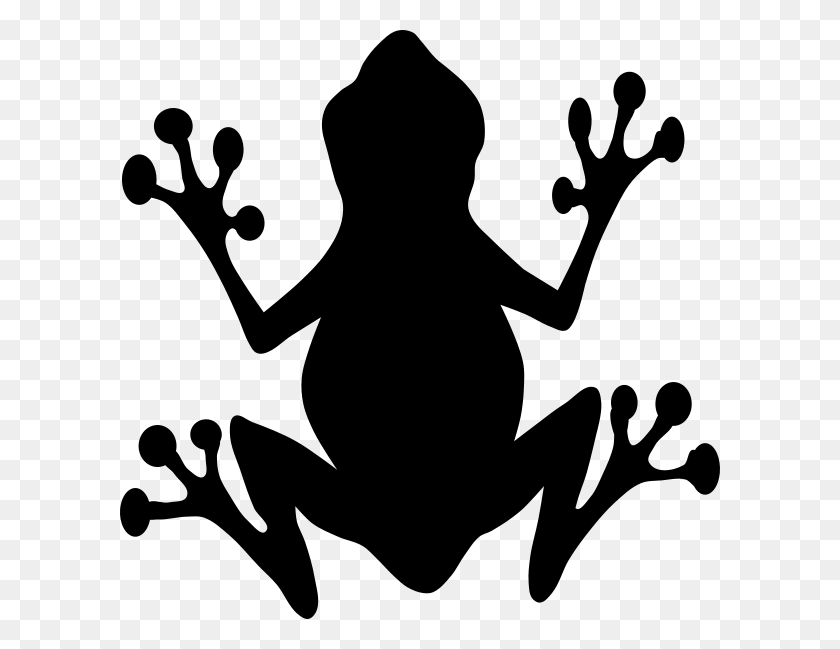600x589 Black Frog Icon Clip Art - Frog Clipart Black And White