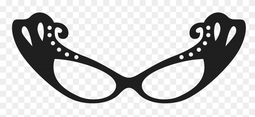 5852x2459 Black Glasses Cliparts - Black Sunglasses Clipart