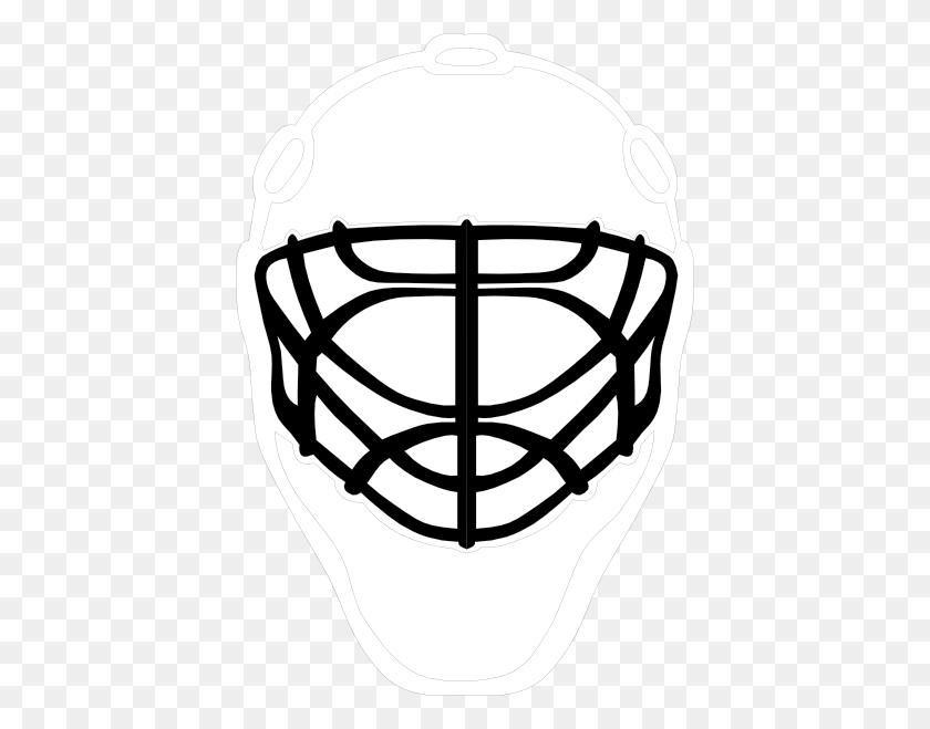 414x599 Black Goalie Mask Clip Art - Mask Clipart Black And White