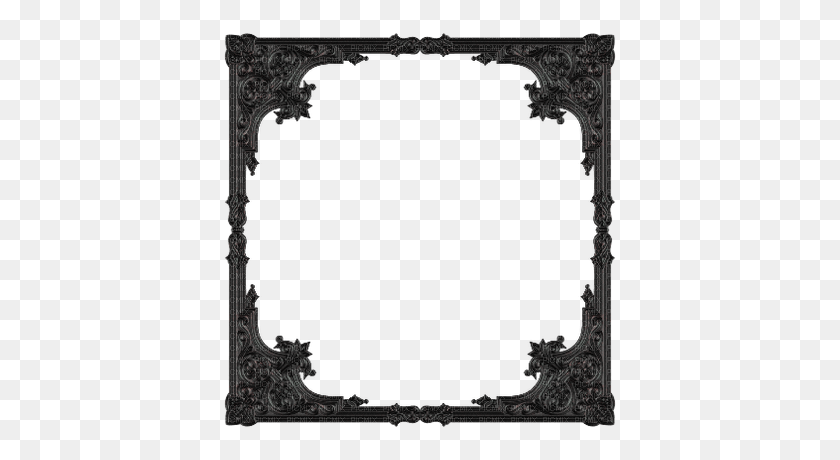 400x400 Black Gothic Photo Frames - Gothic Border PNG