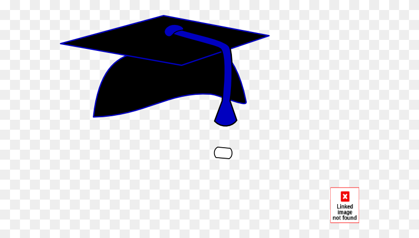 600x417 Black Graduation Cap Blue Tassel Png, Clip Art For Web - Graduation Cap Clipart PNG