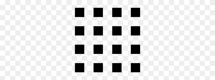 256x256 Значок Черная Сетка Четыре Вверх - Сетка Png Прозрачный