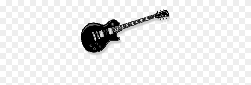 300x226 Black Guitar Clip Art - Bass Clipart Black And White
