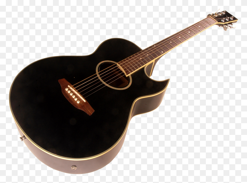 2456x1778 Black Guitar Picture - Guitarra PNG