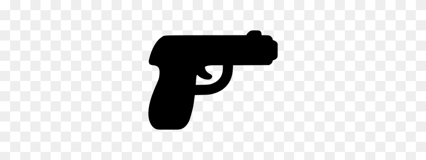 256x256 Pistola Negra Icono - Pistola Png Transparente