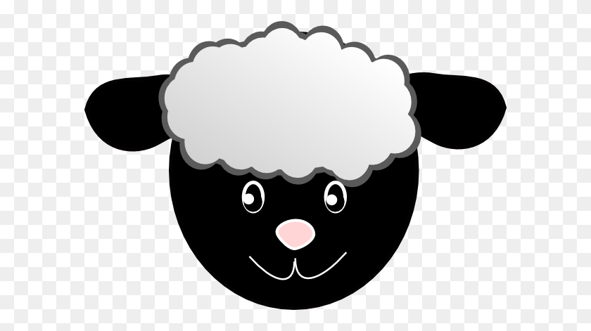 600x411 Black Happy Sheep Clip Art - Free Sheep Clipart