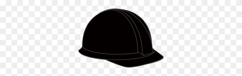 296x207 Black Hard Hat Clip Art - Hard Hat Clipart