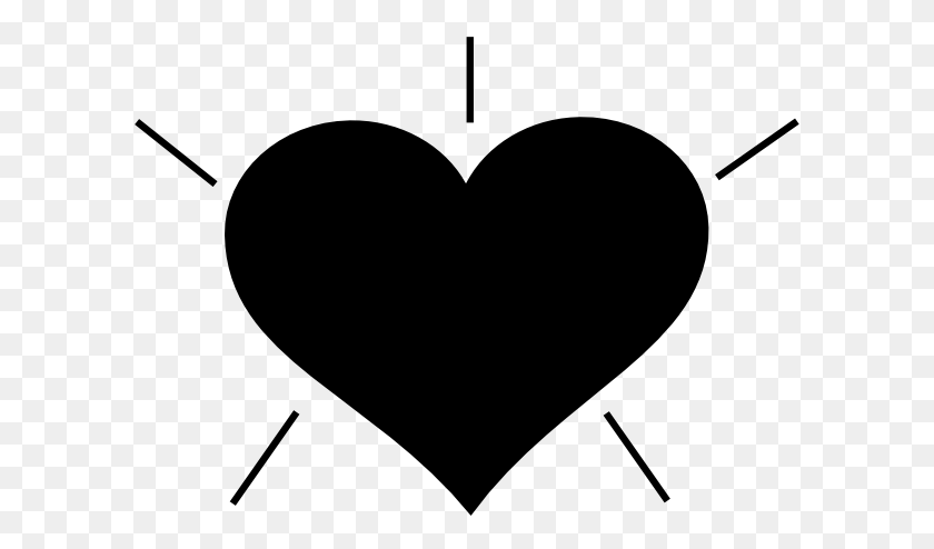 600x434 Черное Сердце Клипарт Посмотрите На Черное Сердце Картинки - Футбольное Сердце Черно-Белое