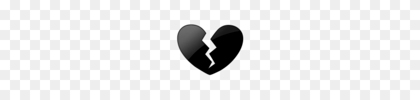 200x140 Черное Сердце Клипарт Булавка Сердце Клипарт Черно-Белый Бесплатный Клип - Emoji Клипарт Черный И Белый