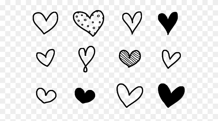 632x407 Corazon Negro Clipart Png Collection - Free Clipart Heart Outline