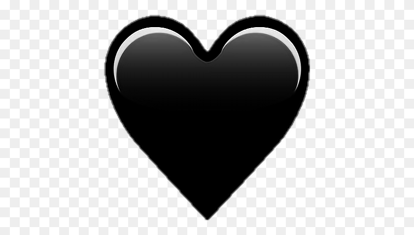 418x416 Emoji De Corazón Negro Png Image - Emoji De Corazón Negro Png