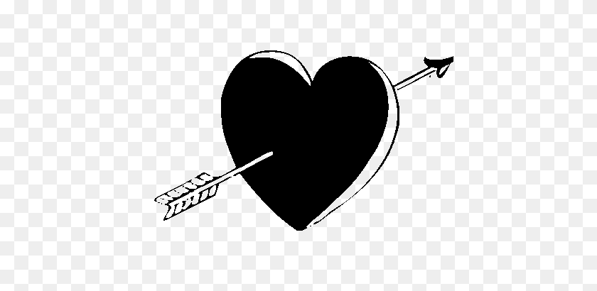 437x350 Черное Сердце, Сердце, Черно-Белое Сердце, Клипарт Картинки - Необычные Сердца Клипарт