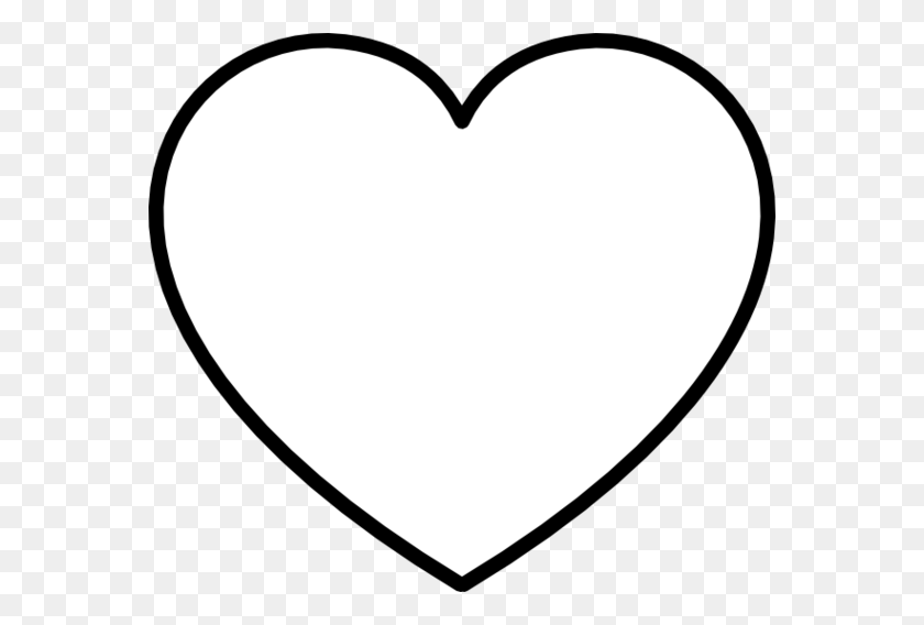 570x508 Черное Сердце, Сердце, Клипарт, Черно-Белое Сердце, Картинки - Клипарт Линии Сердца
