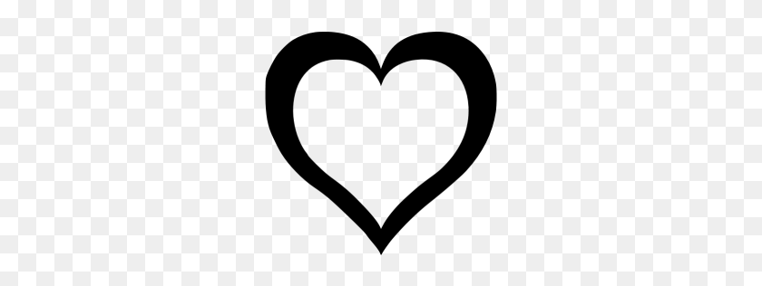 256x256 Значок Черное Сердце - Черное Сердце Png