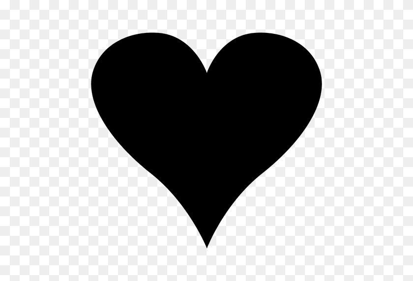 512x512 Черное Сердце Минимализм Логотип - Черное Сердце Png