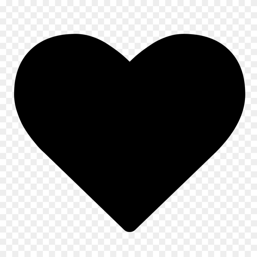 1024x1024 Black Heart Png Transparent Png Image - Black Heart PNG