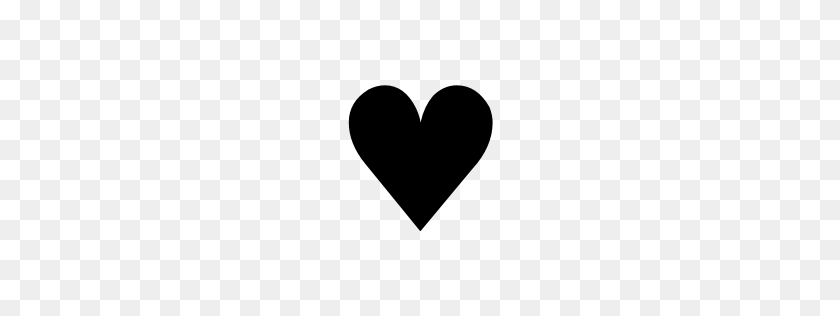 256x256 Black Heart Suit Unicode Character U - Black Heart Emoji PNG