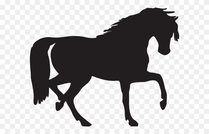 600x481 Черный Конь Силуэт Картинки - Черный Конь Клипарт