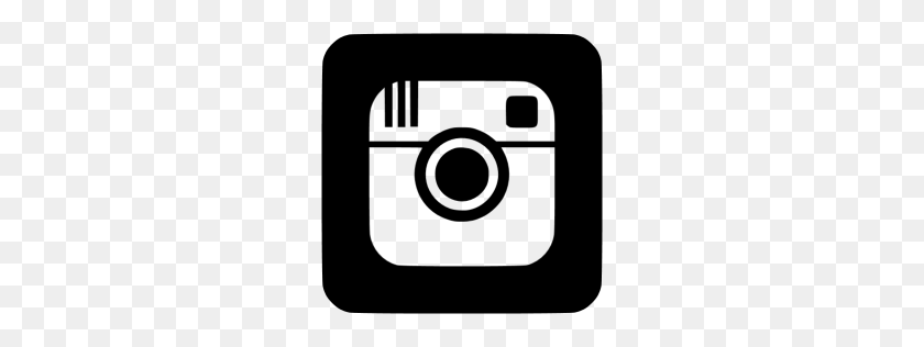 256x256 Значок Черный Instagram - Черный Логотип Instagram Png