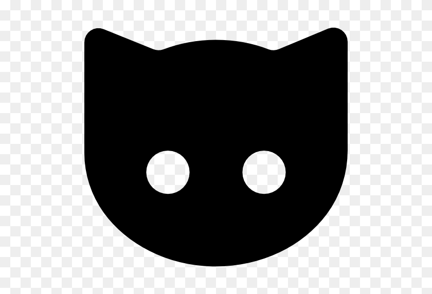 512x512 Черный, Интерфейс, Интерфейс И Интернет, Лицо, Символ, Кошка, Голова, Кошки - Лицо Кошки Png