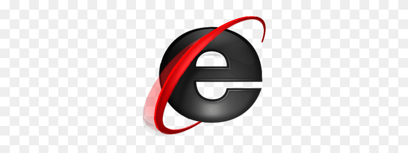 256x256 Black Internet Explorer Icon - Internet Explorer PNG