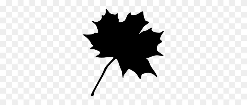 276x299 Black Leaf Clip Art - Maple Leaf Clipart Black And White