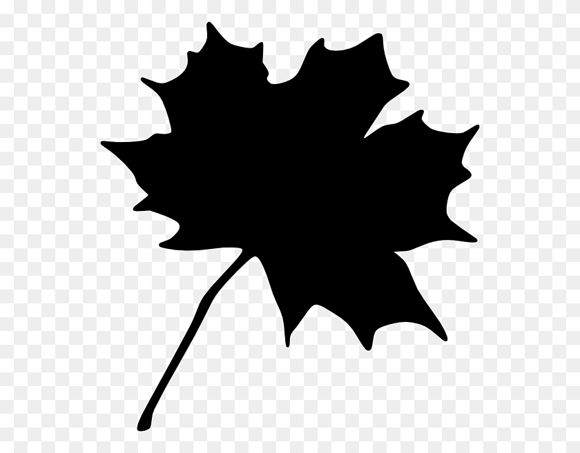 552x597 Black Leaf Clip Art - Sky Clipart Black And White