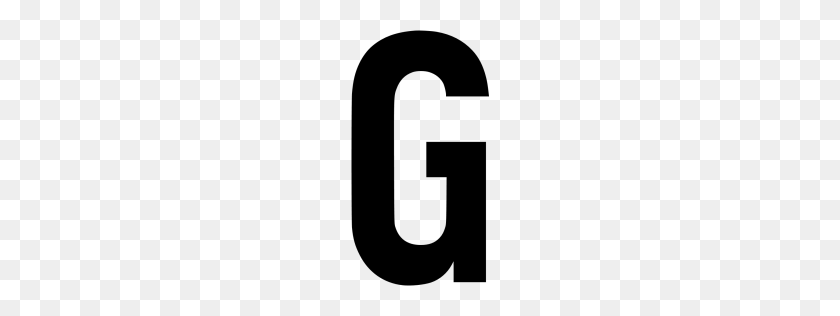 256x256 Black Letter G Icon - G PNG