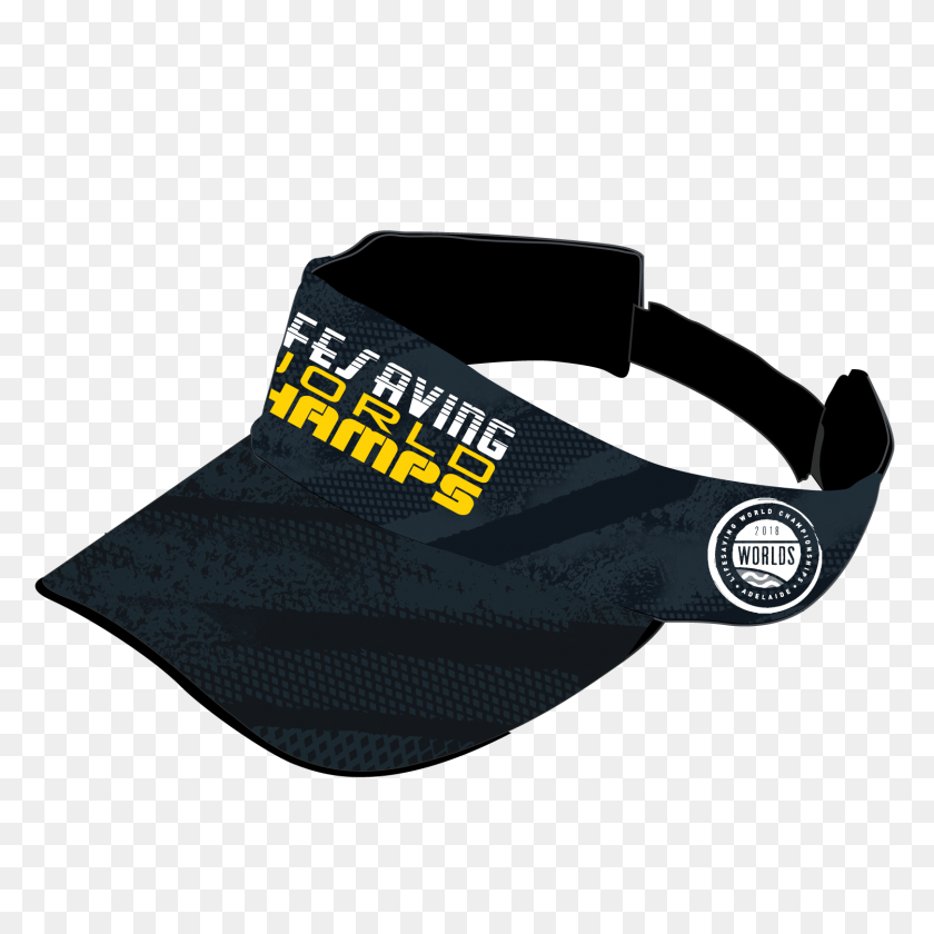 1500x1500 Visera Negra Salvavidas De Los Campeonatos Mundiales De Salvamento Oficial - Sombrero De Marinero Png