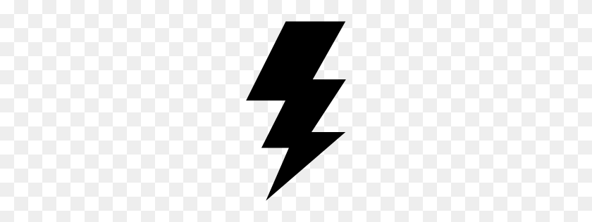 256x256 Black Lightning Bolt Icon - Lightning Bolt PNG