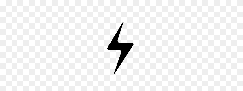 256x256 Black Lightning Bolt Symbol - Black Lightning PNG