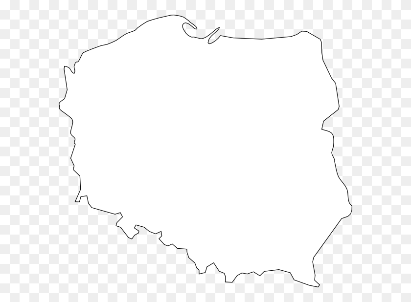 600x558 Black Line Master Polish Map Png Clip Arts For Web - Polish Clipart