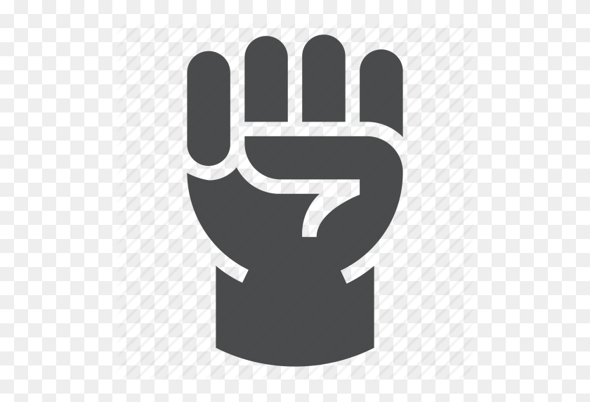 512x512 Black Lives Matter, Equality, Fist, Freedom, Independence, Power - Black Fist PNG