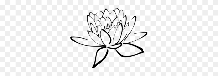 297x234 Black Lotus Clip Art - Water Lily Clipart