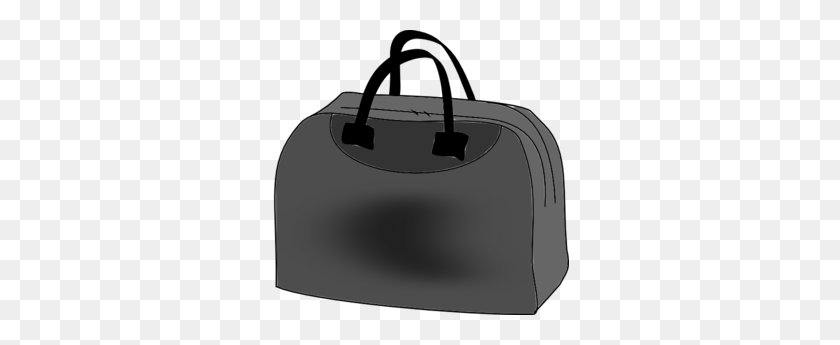 298x285 Black Luggage Clip Art - Tote Bag Clipart