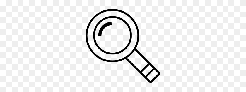 256x256 Black Magnifying Glass Icon - White Magnifying Glass Icon PNG
